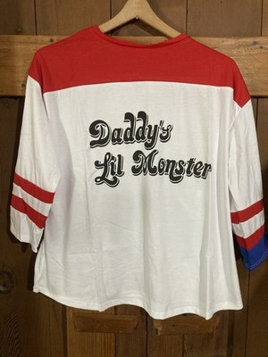 Suicide Squad Daddy's Little Monster Jersey Style T-Shirt Sz XXL
