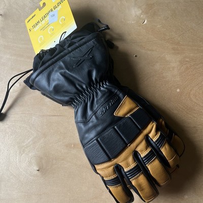Ski-Doo Snowmobile 4463561405 X-Team Leather Gloves 2XL  XXL Khaki Men s NWT