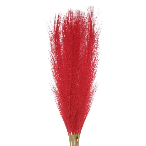 12 StüCk KüNstliches Pampasgras, 55Cm Dekoration Aus Fake Pampasgras, Rot-image