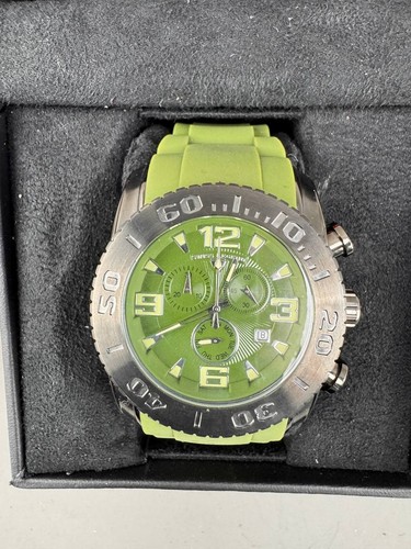 Swiss Legend Commander 113023736 Sapphitek Crystal Green Chronograph Wrist Watch