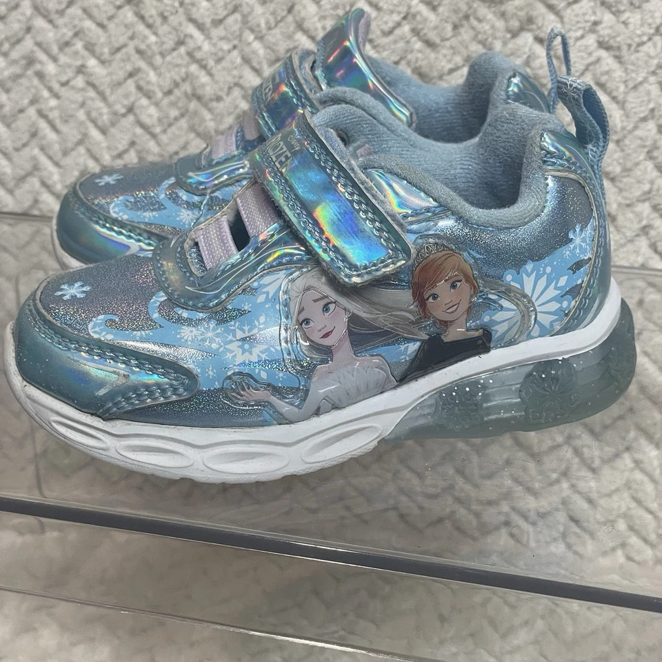 Zapatillas Disney Frozen 2 Azul Iluminado Niños Pequeños Talla 6 | Princesas Foto 3 de 4