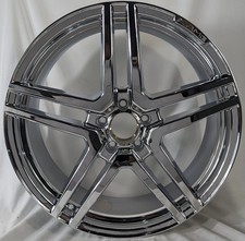 1 Single Wheel 19 X 9.5 Chrome 5x112 66.6 Fit Mercedes C Cl Cls E S Sl Et 35