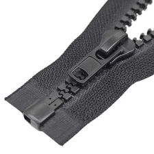 2PCS #10 20 Inch Heavy Duty Separating Jacket Zippers Black Bulk Sewing