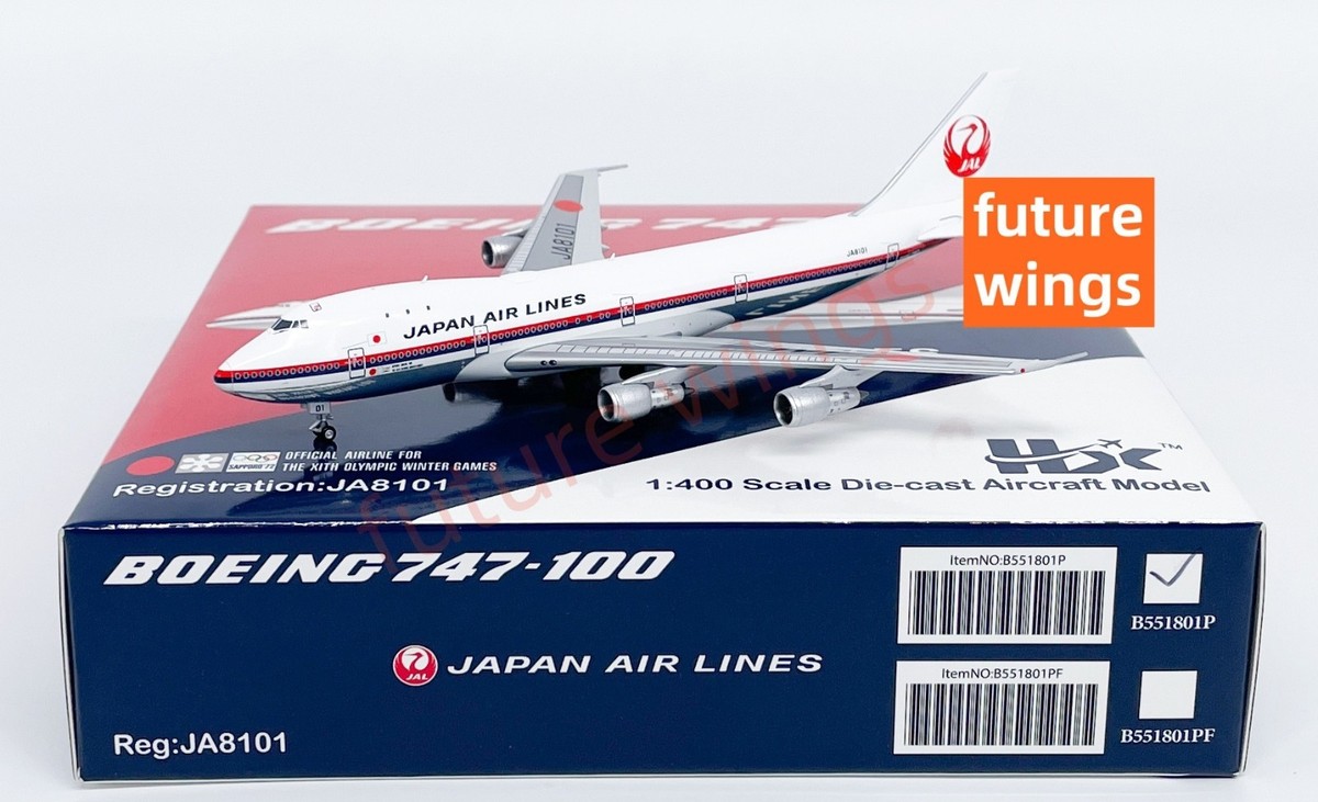 1:400 HX Models Japan Airlines B747-100 JA8101 Aircraft