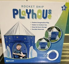 Kids Tent Rocket Spaceship,Foldable Space Theme Kid Play Tent for Child
