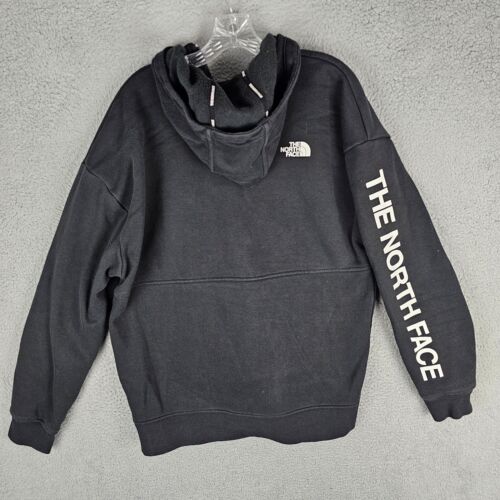 The North Face Full Zip Up Hoodie Men's Size Medium Black Zip Pockets Jacket - Picture 2 of 9