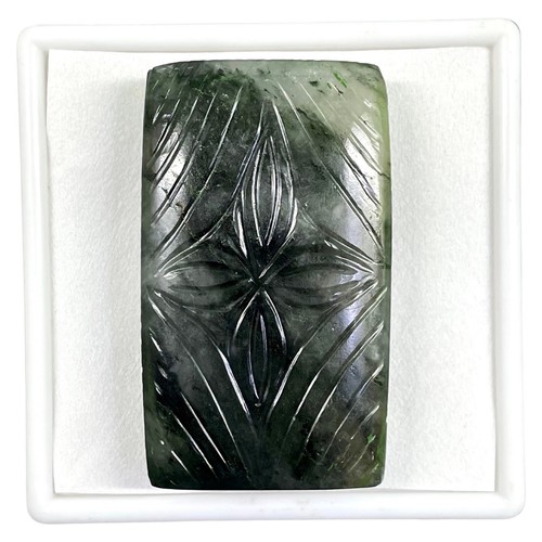 566.40 Cts Natural Rutile Quartz 72x42mm Cushion Carved Loose Untreated Gemstone - Picture 7 of 18