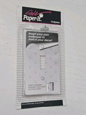 New Amertac Style Hidden Screw Paper-It Single Gang Toggle Switch Wall Plate