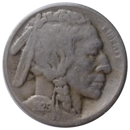 1925-S 5c Buffalo Nickel A1 - Very Tough Date & Mint with 3/4 Horn - Picture 3 of 6