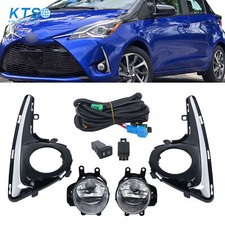 For 2018-2020 Toyota Yaris Hatchback Front Bumper Chrome Fog Lightsbezel Rhlh