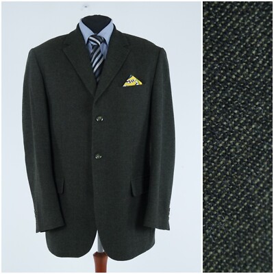 Herren JOHN SLIM Größe UK 46R Vintage dunkelgrün Sport Mantel Blazer Jacke