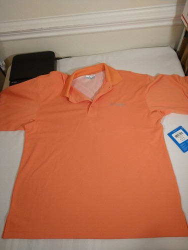 Columbia Orange PFG Perfect Cast Polo 