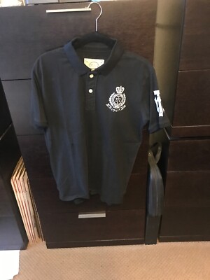 21Men Aqua Black Polo M NWT