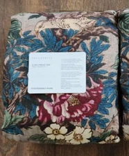 Pottery Barn Pheasant Bird Drapes Set 2 Floral Neutral 50x 84 Cotton Pair New 🦩