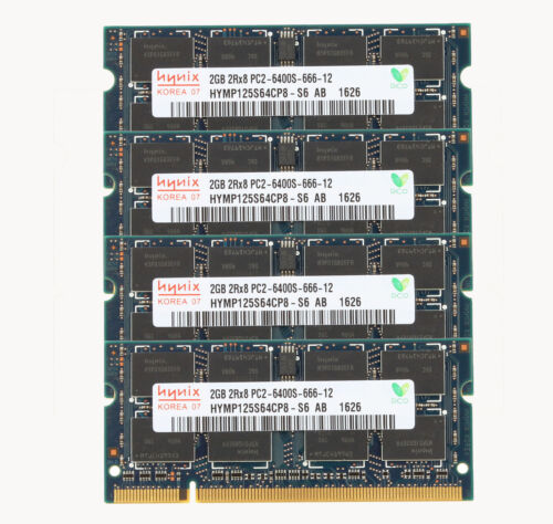 Lot Hynix 2G 4GB 8G 20G 2RX8 PC2-6400S DDR2 800Mhz RAM 200P SODIMM Laptop Memory - Picture 11 of 12