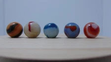 Five 5/8 inch Marbles Vintage Vitro,  Condition MINT