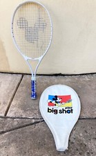 Vintage 1980 s Disney Prince Big Shot Tennis Racquet W/ Cover Mickey Goofy