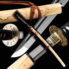 Warrior Sword Japanese Samurai Katana Battle Ready Folded Steel Blade Sharp