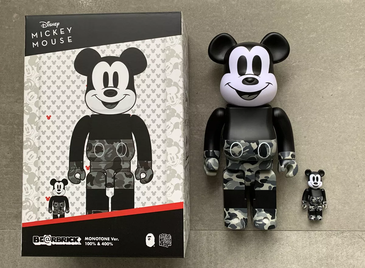 400 BE@RBRICK BAPE MICKEY MOUSE MONOTONE