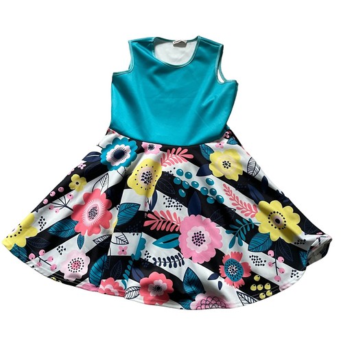 Pixie Girl Fit Flare Dress Girl SZ 14/16 Multicolor Floral Print Spring  Colorful | eBay