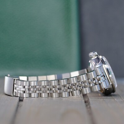 Rolex Datejust Stainless Steel Green Vignette Diamond Dial & Bezel