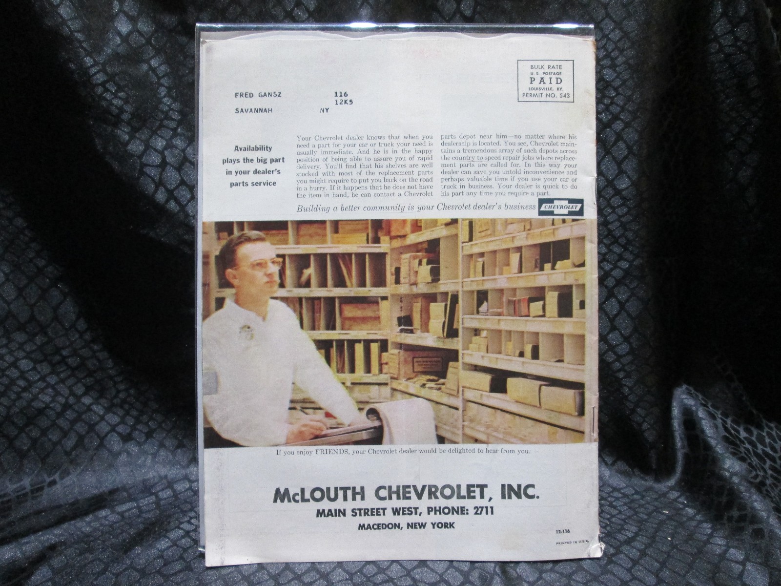 Friends Chevy Owner's Newsletter April 1960 McLouth Chevrolet MACEDON