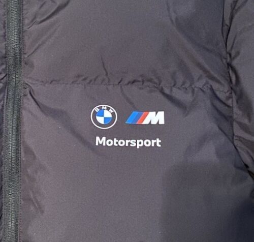 BMW Puma M Sport Racing Black Winter Puffer Bomber Ski Jacket Men's Med NEW NWT - Picture 3 of 15