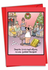 1 Funny Christmas Card with Envelope - Bangkok 1689