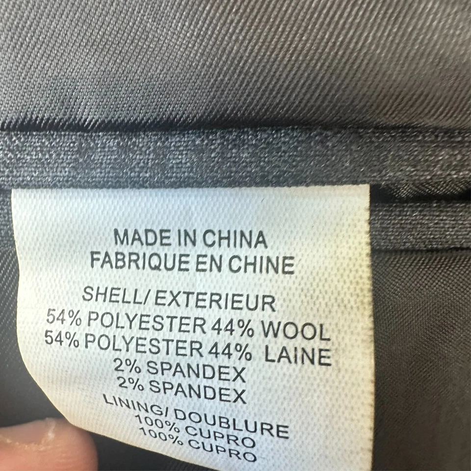 Theory Chambers Model Solid Gray 2-Btn Wool Stretch Blazer Jacket 38S - Image 4 of 4