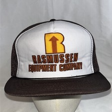 Rasmussen Equipment Company Rope Trucker Hat Vintage Machinery Adjustable