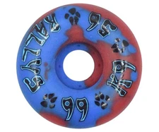 Dogtown K-9 Rallys Red / Blue Swirl 56mm 99a Skateboard Wheels (Set of 4)