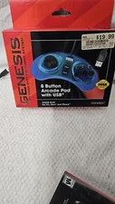 Retro-Bit Official Sega Genesis USB Controller 8-Button Arcade Pad