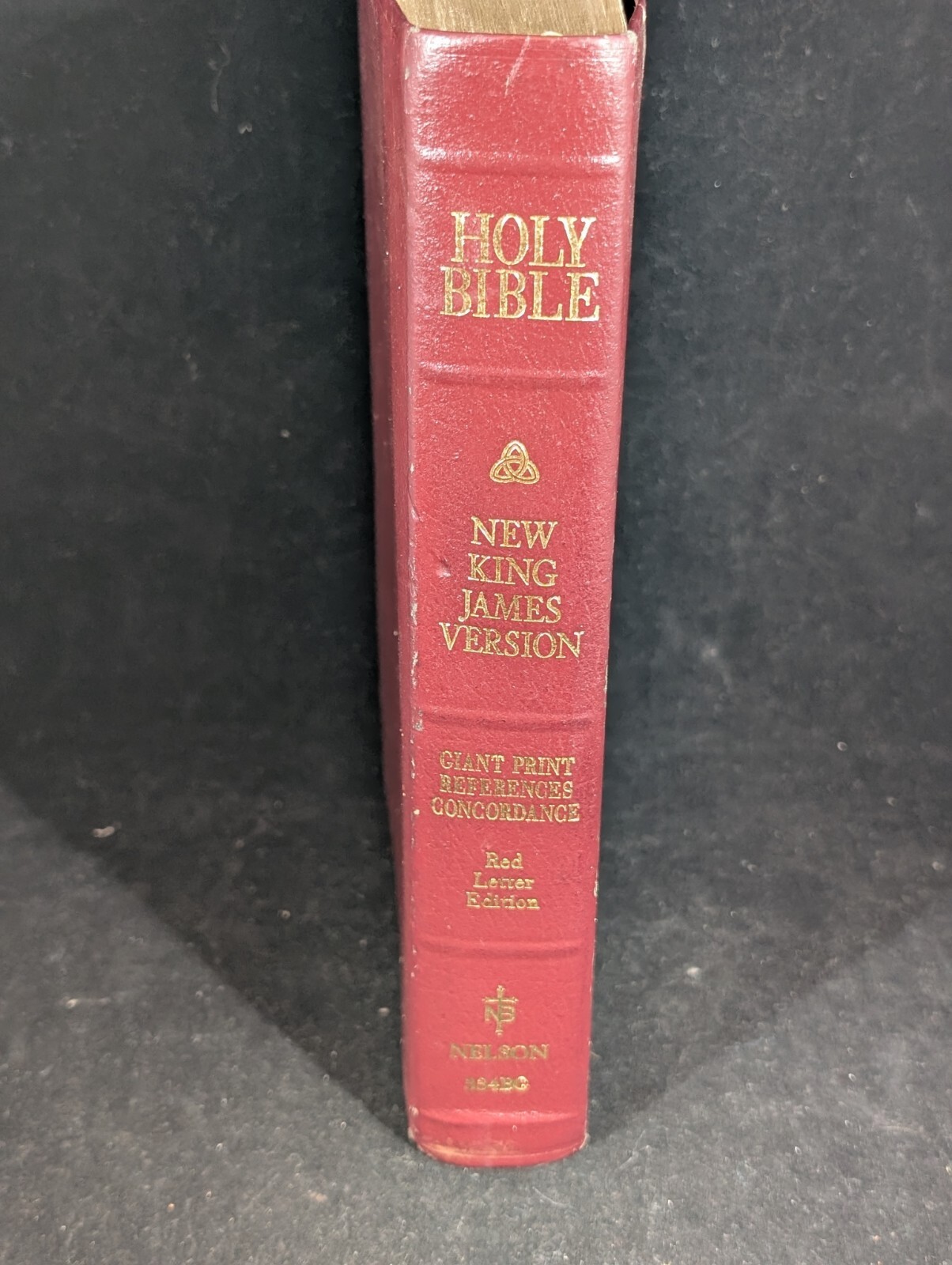 Holy Bible NKJV Nelson 334 Giant Print Red Letter Bonded Leather 1992 Personal S