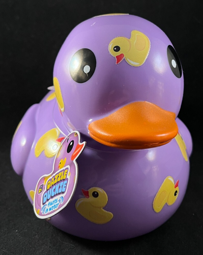 Dazzle Duckie - Purple with Yellow Ducks - Rubber Duck - Jumbo 6"
