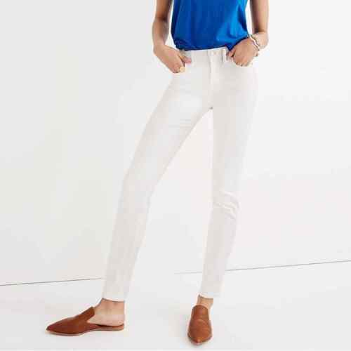 Madewell 9” High Rise Skinny White Jeans Women’s … - image 1