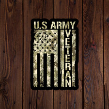 Army sticker vinyl decal US army veteran American flag camo novelty mug car
