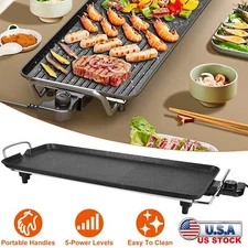 1500W Electric Barbecue Grill Non-Stick Hot Plate Cook BBQ Griddle Table Grill
