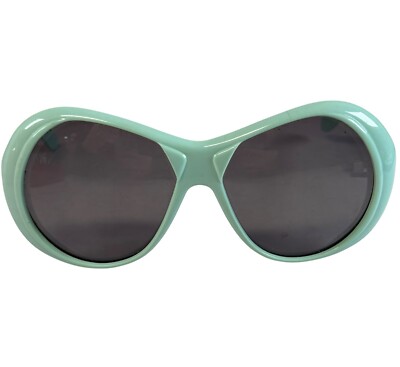 Vintage Mod Retro 60s Mint Green Sunglasses Oversized Lenses Made in Italy  AS IS