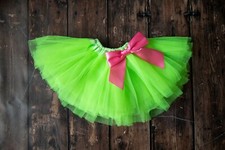 Lime Green and Pink Baby Toddler Tutu 12 inches long Fits 1 to 8 years old