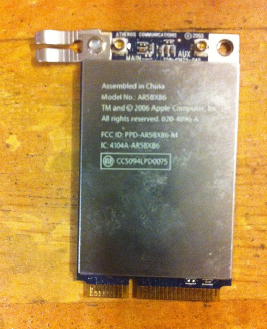Apple MacBook Pro 15" 802.11 a/b/g/n PCIe Wireless Card AR5BXB6 0204896A eBay