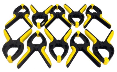 50 Pieces 6'' Nylon Spring Clamps Heavy Duty 3'' Jaw Opening Holds 25lbs Multi-Use