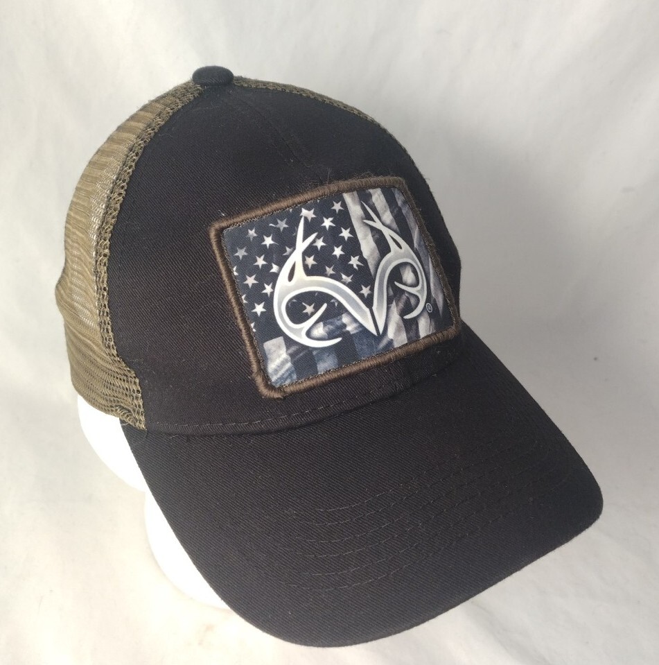 Realtree American Flag Patch Adjustable Snapback … - image 1