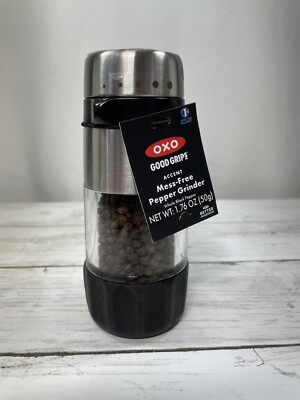 OXO Good Grips ''Accent'' Mess-Free Pepper Grinder - Stainless Steel -New w/Tags