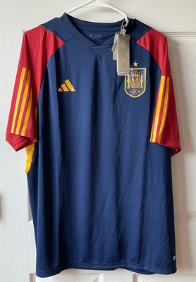Adidas Spain 2022 World Cup Training Jersey Blue HE8833 SOCCER