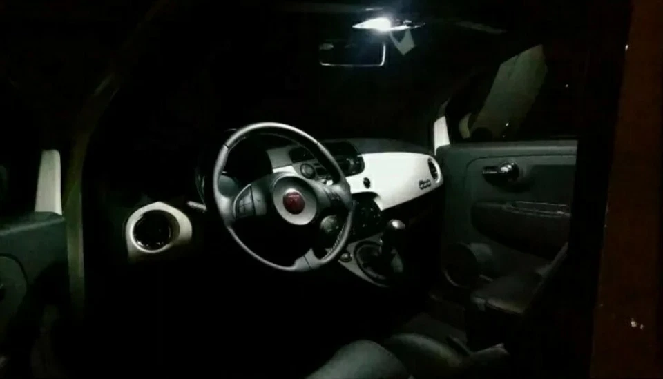 KIT FULL LED INTERNI PER FIAT 500 PLAFONIERA ANTERIORE+BAGAGLIAIO 6000K COMPLETO - Immagine 4 di 4