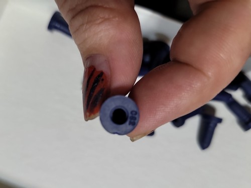 1977 Riviton 300 Master Set-Game Parts 20 Dark Blue Rubber Rivets. PARTS ONLY - Picture 2 of 7
