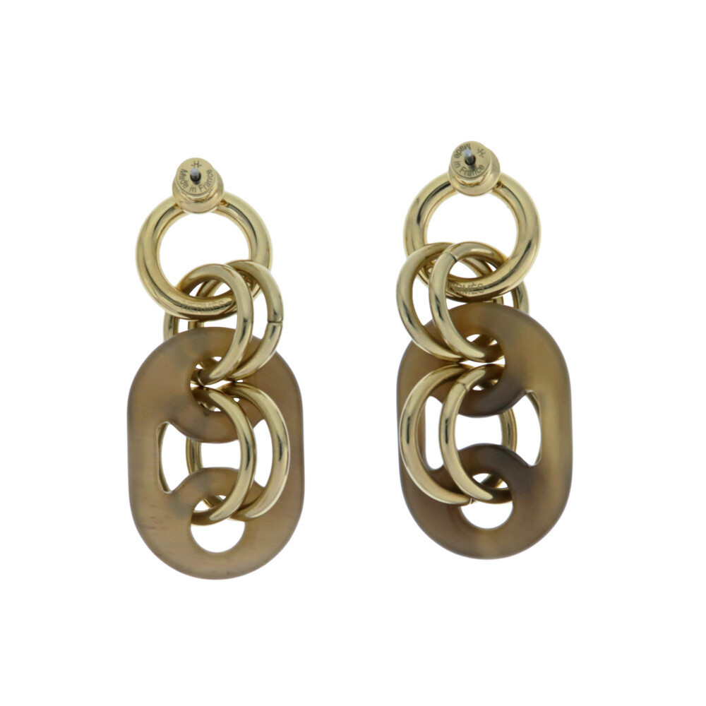 HERMES Yulidice PM earrings buffalo horn P0008983 | eBay