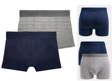 Green Treat 2 Pack Bamboo Ethical Super Soft Trunk Panties Boxershorts Shorts S