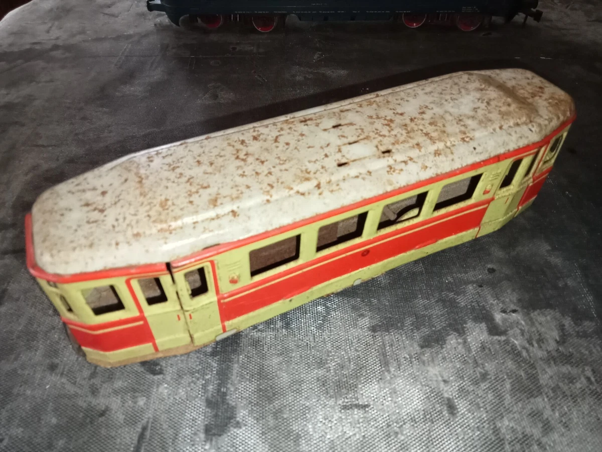 Tramway Jouet Ancien En Tôle AGATEX A-119 - À Friction - Fabrication Roumaine - Années 60/70