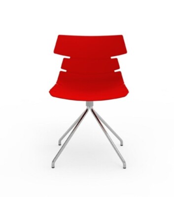 iDesk Tikal Office Chair Red Spider Legs by Claudio Bellini - Set of 4